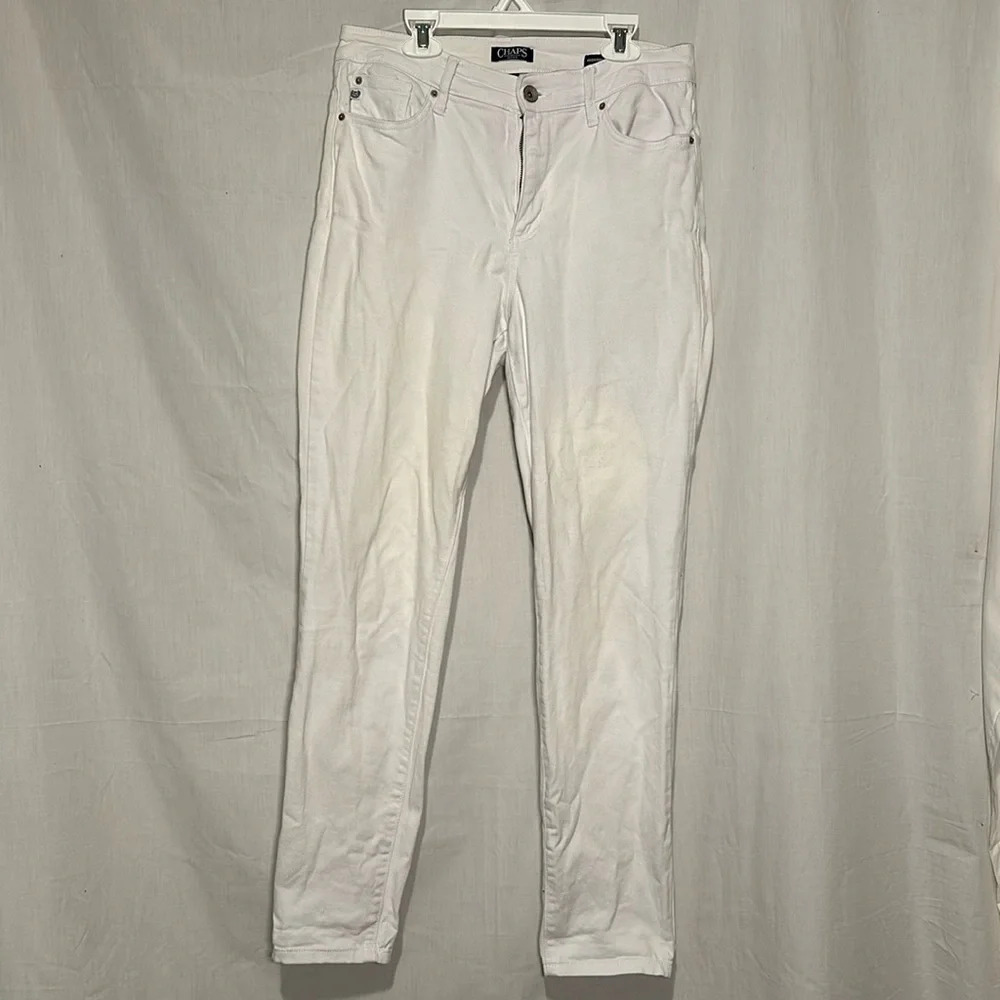 women's white Chaps Jeans high rise skinny jeans size 8 / 29